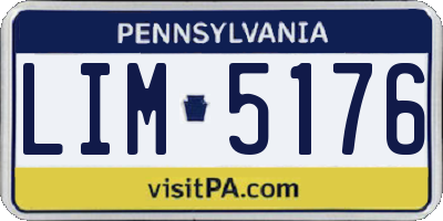 PA license plate LIM5176