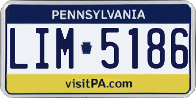 PA license plate LIM5186