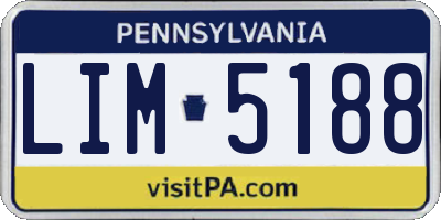 PA license plate LIM5188