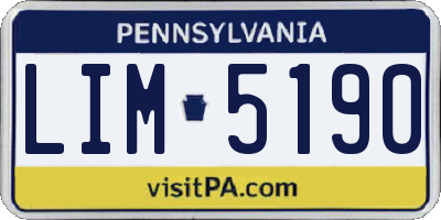 PA license plate LIM5190