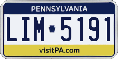 PA license plate LIM5191