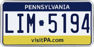 PA license plate LIM5194