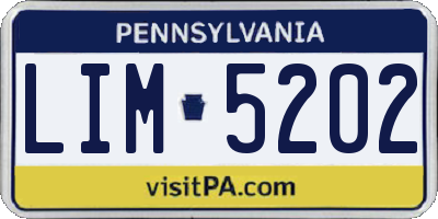 PA license plate LIM5202