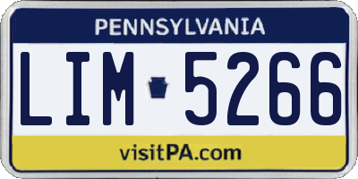 PA license plate LIM5266