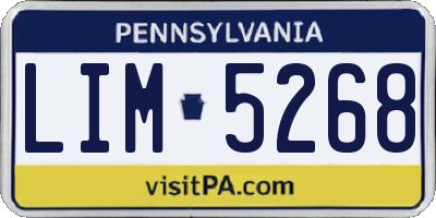 PA license plate LIM5268