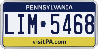 PA license plate LIM5468
