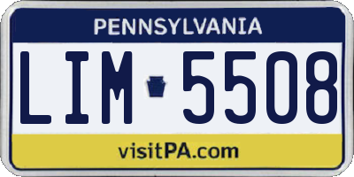 PA license plate LIM5508