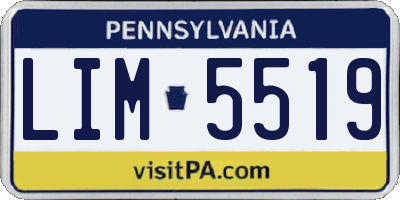 PA license plate LIM5519