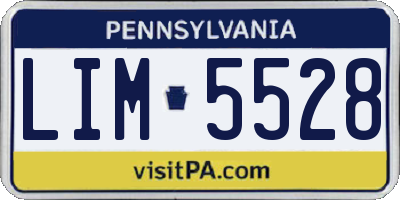 PA license plate LIM5528