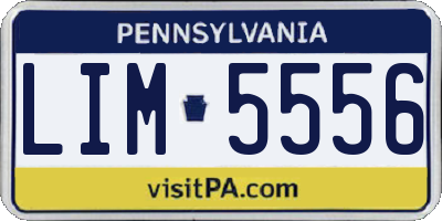 PA license plate LIM5556