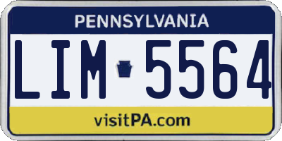 PA license plate LIM5564