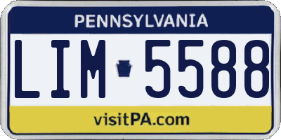 PA license plate LIM5588