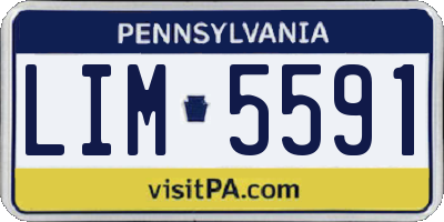 PA license plate LIM5591