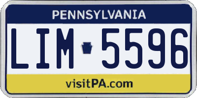 PA license plate LIM5596