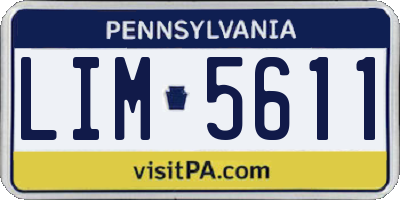 PA license plate LIM5611