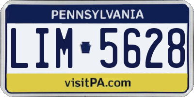 PA license plate LIM5628