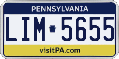 PA license plate LIM5655