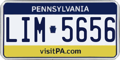 PA license plate LIM5656