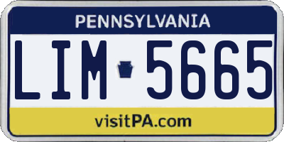 PA license plate LIM5665