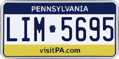 PA license plate LIM5695