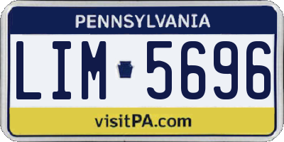 PA license plate LIM5696