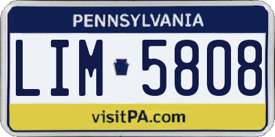 PA license plate LIM5808