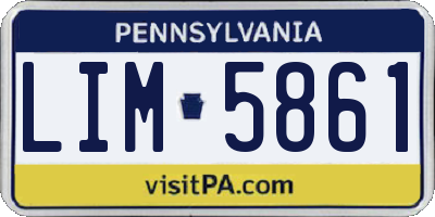 PA license plate LIM5861