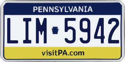 PA license plate LIM5942