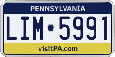 PA license plate LIM5991