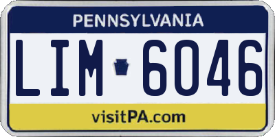 PA license plate LIM6046