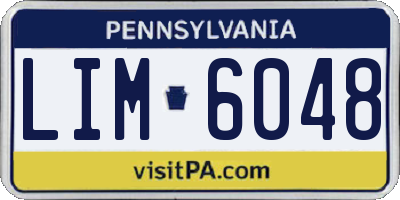 PA license plate LIM6048