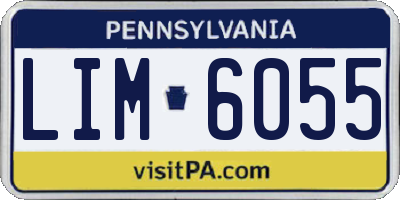 PA license plate LIM6055