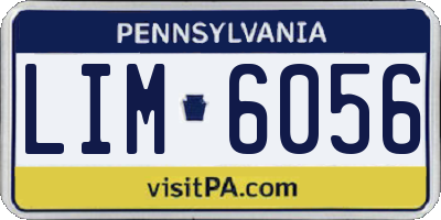 PA license plate LIM6056