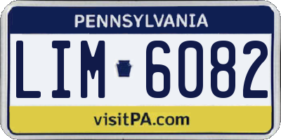 PA license plate LIM6082