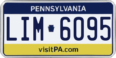 PA license plate LIM6095