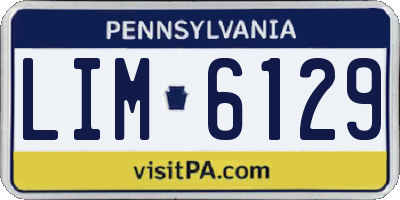 PA license plate LIM6129