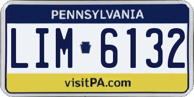 PA license plate LIM6132