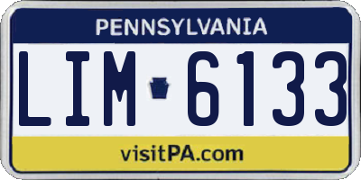 PA license plate LIM6133