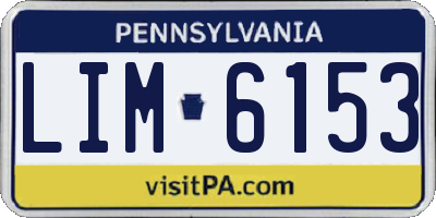 PA license plate LIM6153