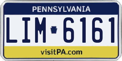 PA license plate LIM6161
