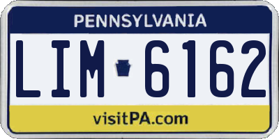 PA license plate LIM6162