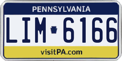 PA license plate LIM6166