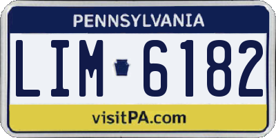 PA license plate LIM6182