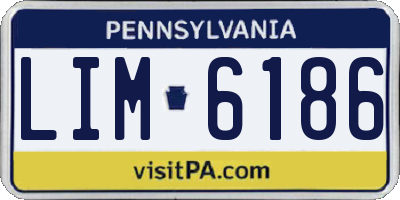 PA license plate LIM6186