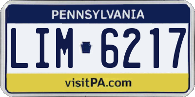 PA license plate LIM6217