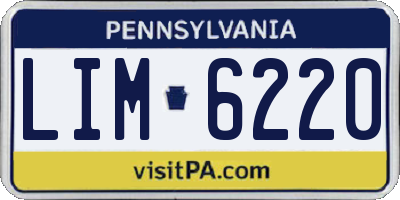 PA license plate LIM6220