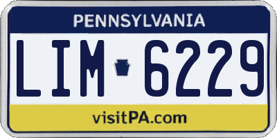 PA license plate LIM6229