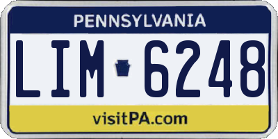 PA license plate LIM6248