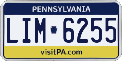 PA license plate LIM6255