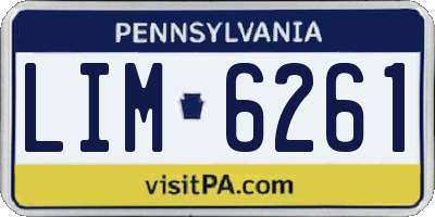 PA license plate LIM6261
